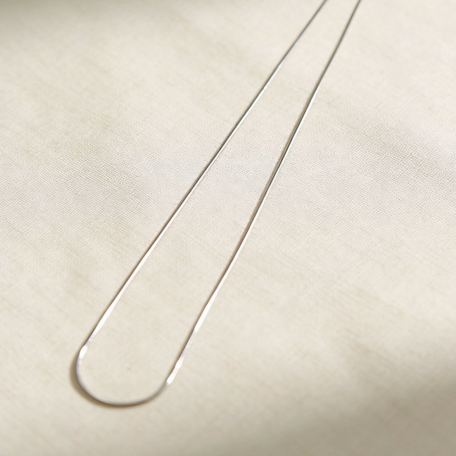 Silver snake chain necklace, minimalist herringbone chain jewelry for women